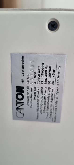 Boxe Canton LE 600, 4-8 ohmi