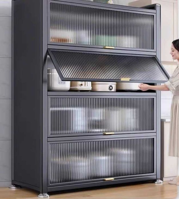 Буфет с витражами, Минималистичный шкаф, qulay javon oshxonada tartib