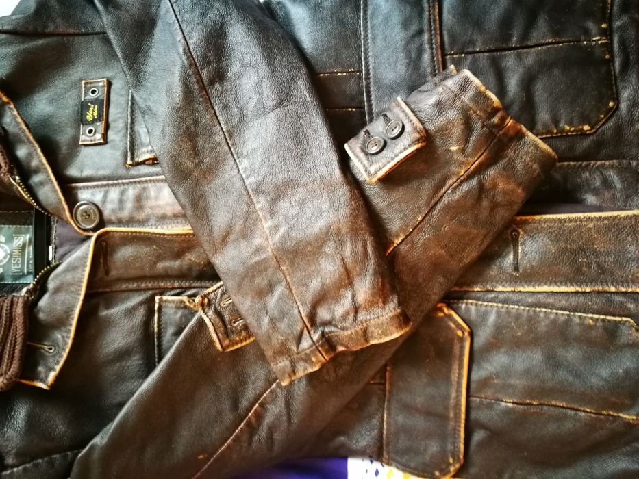 Кожена дамска зимна шуба