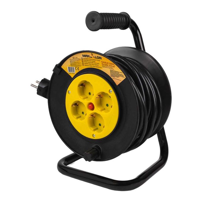 Удължител 15m на макара 4 гнезда - 700713