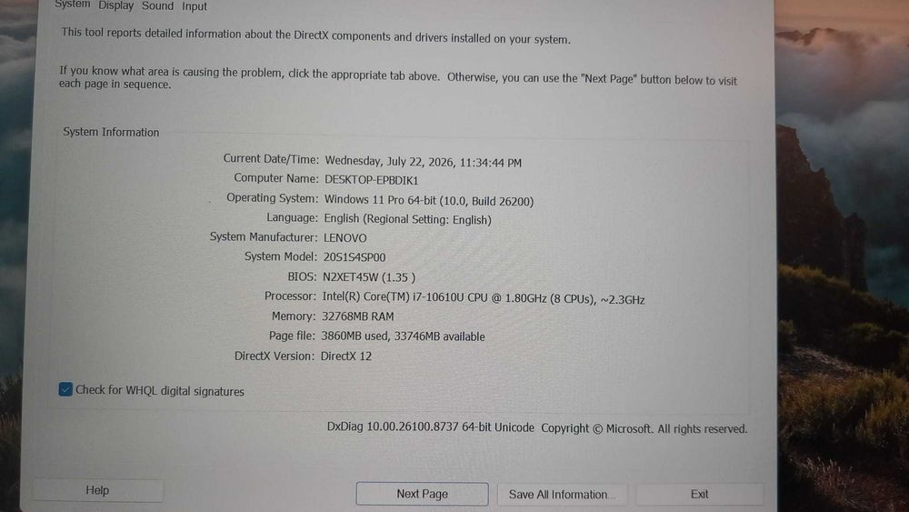 Laptop LENOVO Thinkpad T14 cu i7, 32 GB Ram, 512 SSD