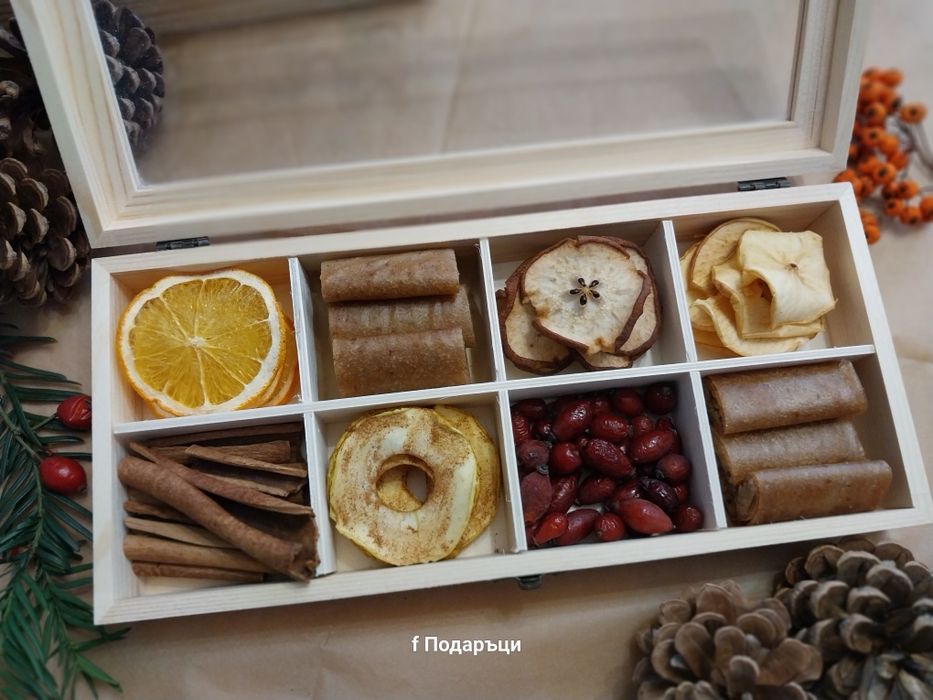 Подарък за Коледа, коледна подаръчна кутия, Коледен венец, късметчета