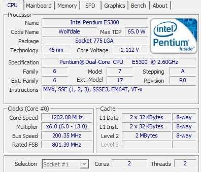 Intel Pentium E 5300