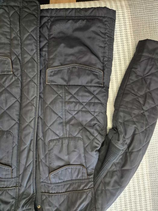 Стилно мъжко зимно яке Alberto Gianni със скрита качулка