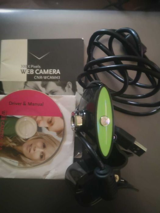 Уеб камера Canyon CNR-WCAM43 - черно и зелено с USB