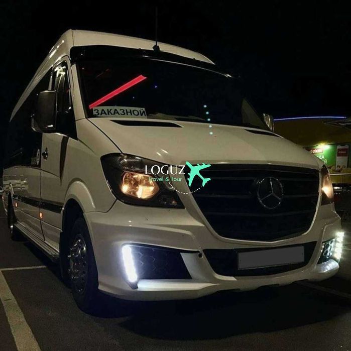Sprinter minibus for trips to the mountains cities abroad with guide