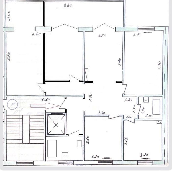 Квартира перекресток Циолковского  Паркентский  6/2/9 130 кв.м