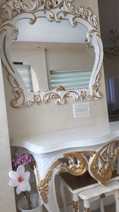 Oglinda cu consola lemn masiv