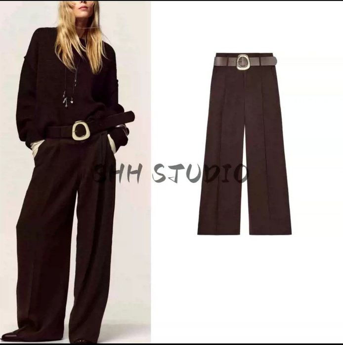 Новый  темно коричневый брюк от зары остальные б/у