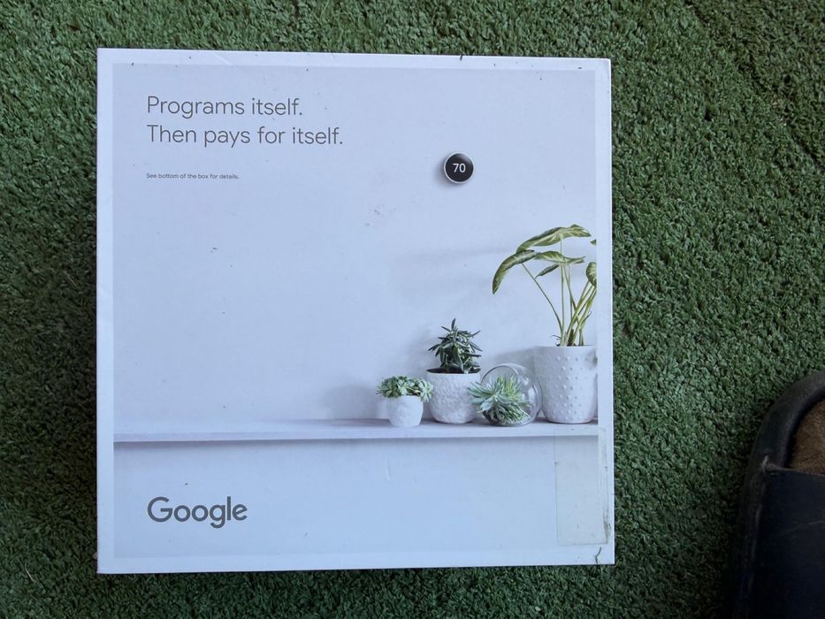 Termostat inteligent 3rd Generation Learning Thermostat, Google Nest, Wi-Fi, Alb