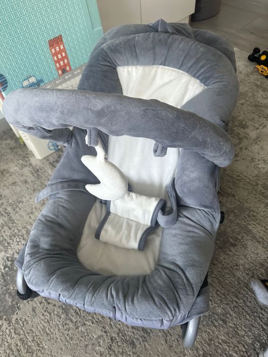 Leagan balansoar fix bebelus material pufos, nuante neutre