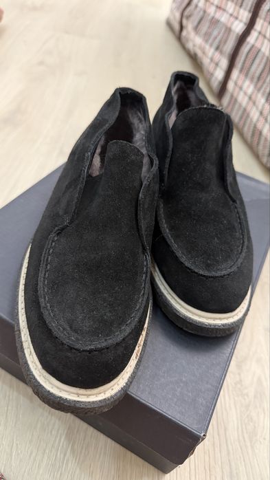 Зимние лоферы с мехом