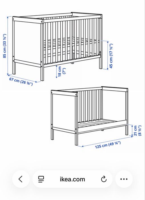 Patut alb bebe IKEA