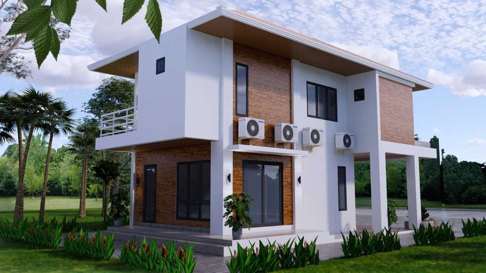 НА ИЗПЛАЩАНЕ - Двуетажна сглобяема къща с 2 спални, 138 кв. м