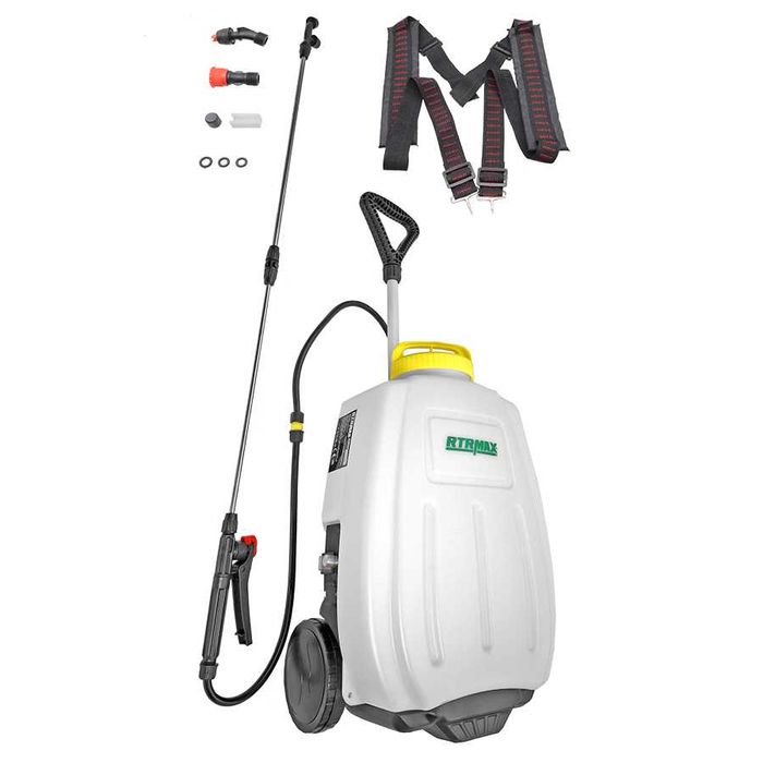 Акумулаторна пръскачка на колела 16 литра 12V 8Ah RTRMAX, Гаранция 3 г
