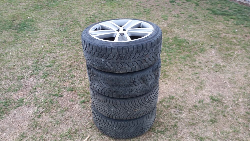 Jante aluminiu +anvelope M+S Continental  215/40/R17,Passat,golf,polo