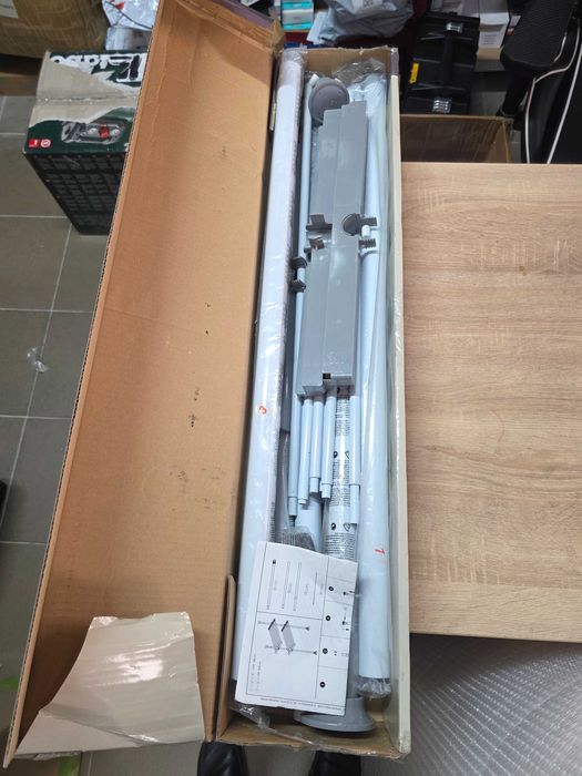 Etajera extensibila alba/gri din metal 300 cm Herkules Twin Wenko