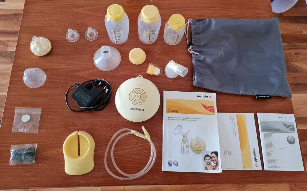 Medela Swing, помпа, шишета, аксесоари