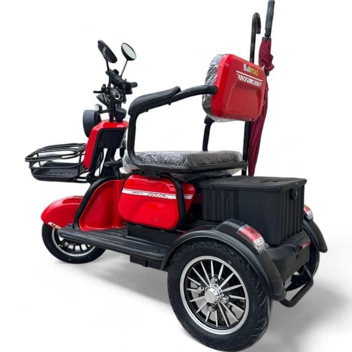 Триместна електрическа триколка С2+ 1500W, 5 батерии - 60V, 20Ah