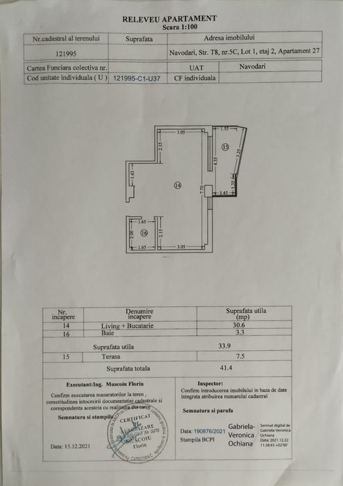Garsoniera Mamaia Nord cu loc de parcare