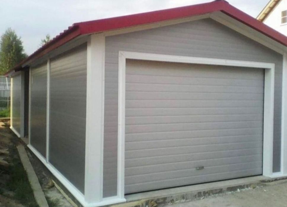 Vând garaj auto pe structură metalică învelit cu panouri sandwich sau tablă cutată pentru mai multe detalii contactați ne deplasăm la fața locului