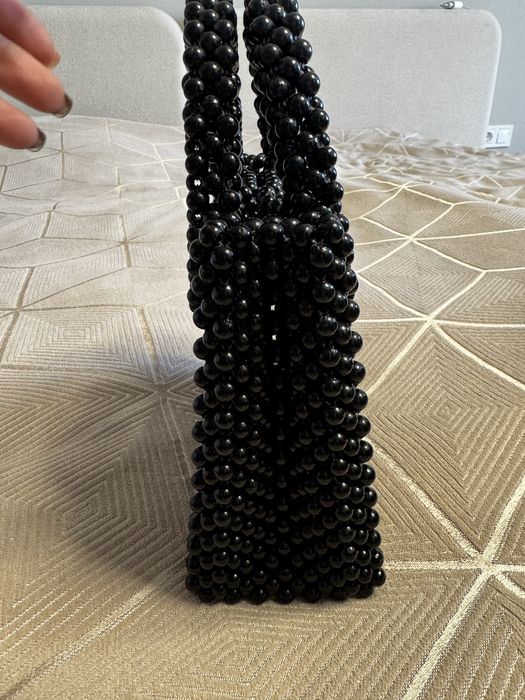 Сумка из черного бисера