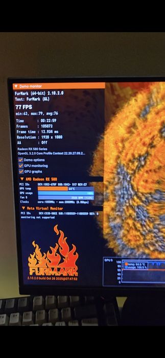Продам видеокарту Asus ROG Strix RX580 8Gb