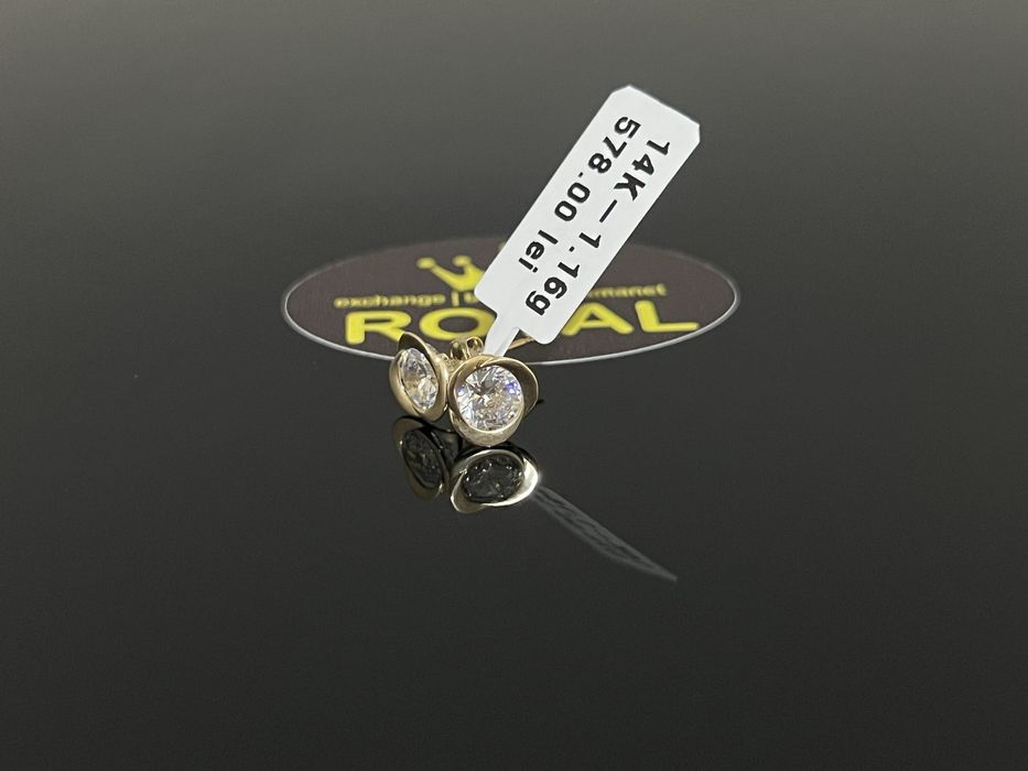 Bijuteria Royal CB : Cercei copil aur 14K 1,16 grame