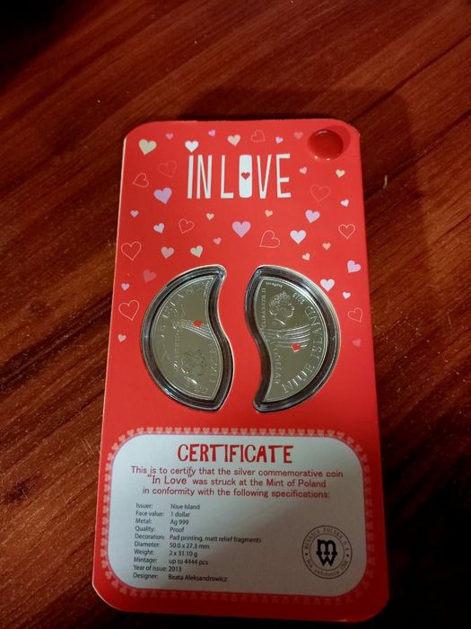 Продам монеты  любовь серебро 2унции