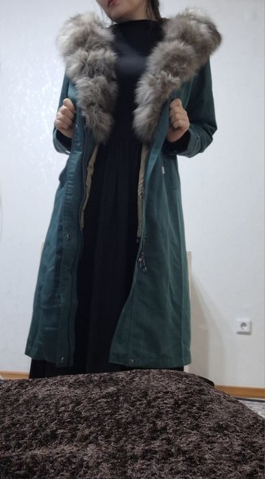 Зимняя парка с мехом песца