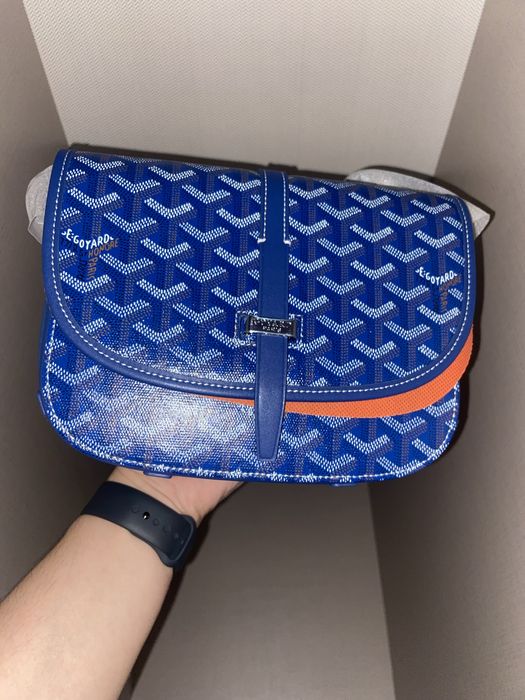 100% PIELE Goyard belvedere PM Grey/Blue/Green