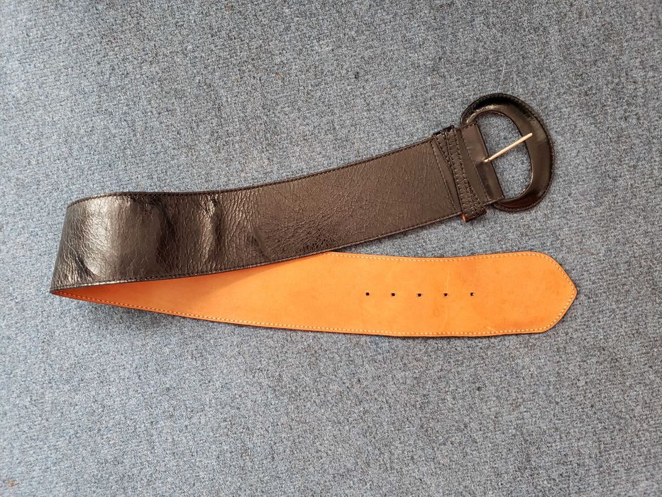 Широк колан от естествена кожа