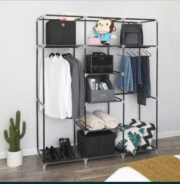 Sifonier textil cu structura metalica dublu