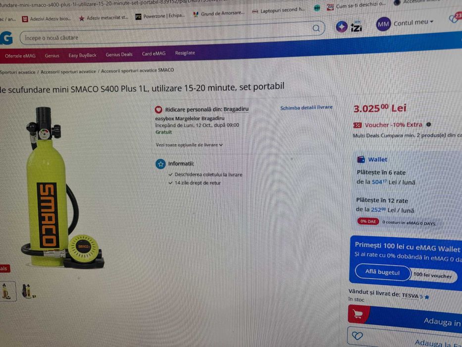 tub scufundari nou, nefolosit SMACO