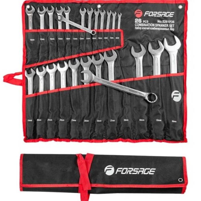 Комплект звездогаечни ключове 6 - 36 мм 25 части Forsage