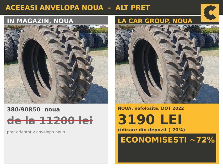 Cauciucuri 380/90R50 Taurus Anvelope NOUA 2022 la PRET de SECOND