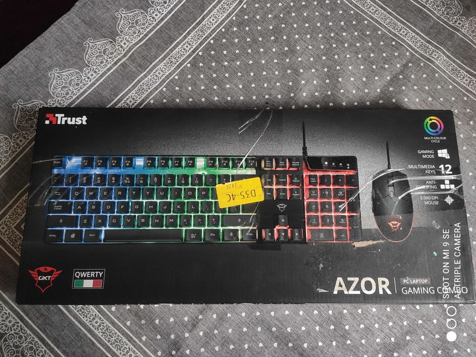 Kit Periferice tastatura + mouse, TRUST GXT 838 Azor Gaming, Negru nou