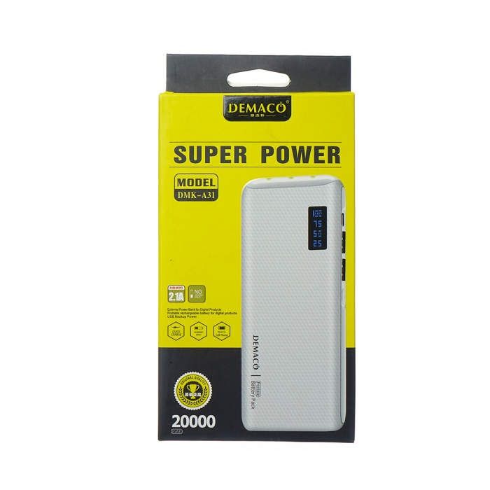 Power bank Demaco Modeli A31 Bonusga Pubg mobile uchun napalchik