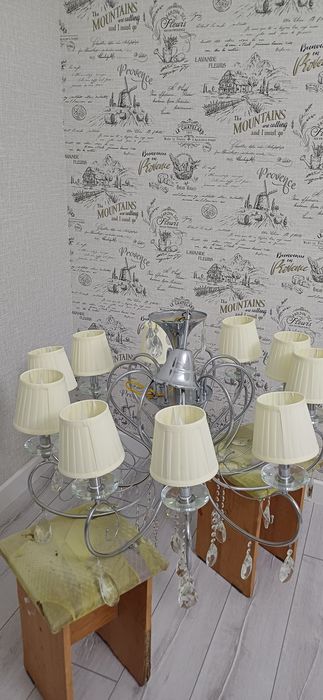 Люстра серебристый