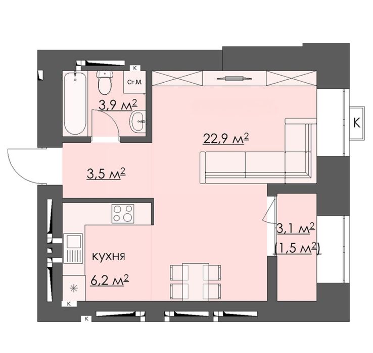 Продается квартира евродвушка