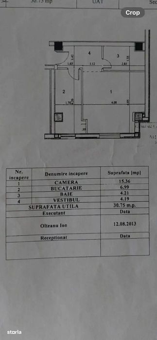 Garsoniera decomandata Ozana 10 minute metrou 1 decembrie 1918