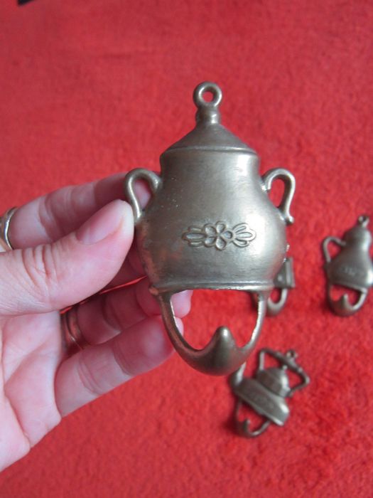 colectie 6 cuiere bronz masiv vintage superbe Germania cadou rar