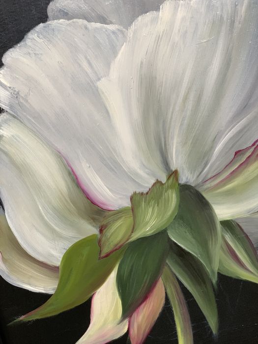 Картина маслом Пион