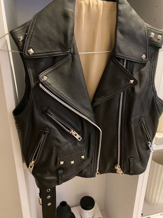 EVIS style, Кожен елек Evis, високо качество агнешка гладка кожа