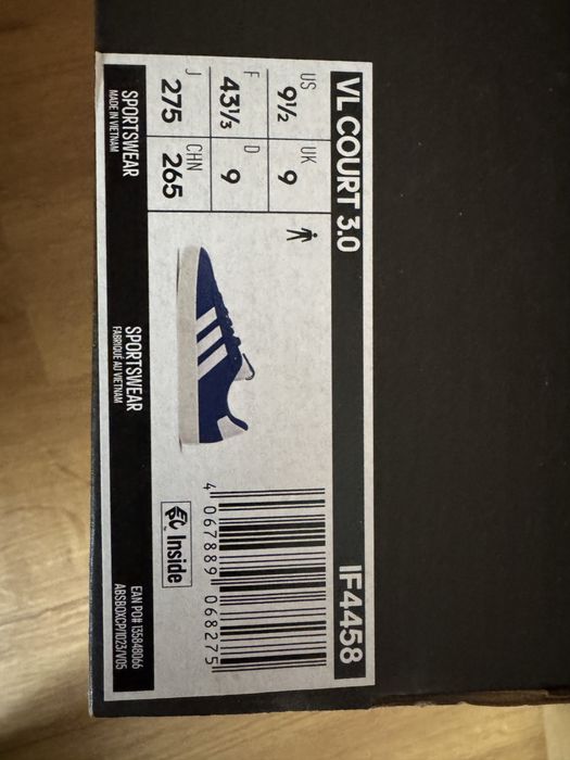 Adidas VL Court 3.0 43 1/3 номер