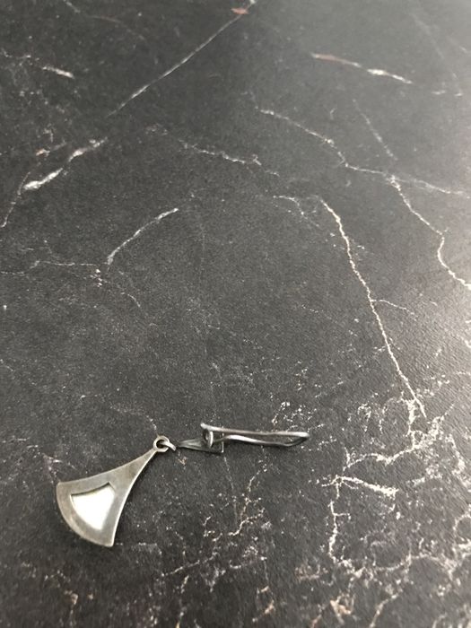 Сережки серебро с рисунком на керамике