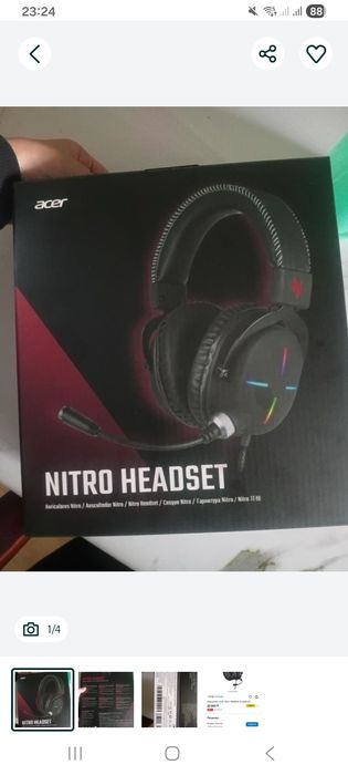 Продам новый Наушник Nitro Headset II черный для игр,