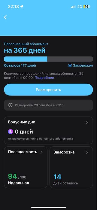 Продам абонимент 1фит