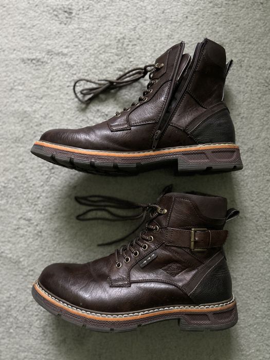 Bocanci din piele maro pt. bărbați
