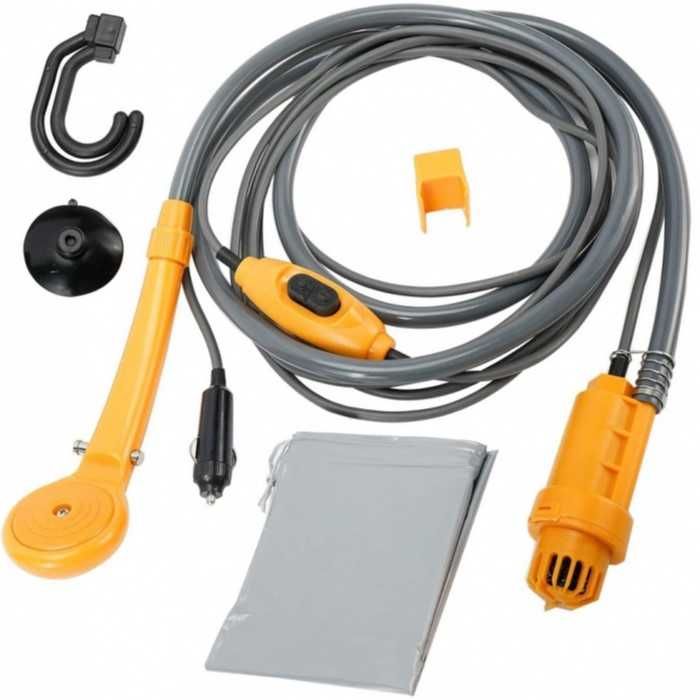 Портативен къмпинг душ Automat, С помпа, За МПС, 12V